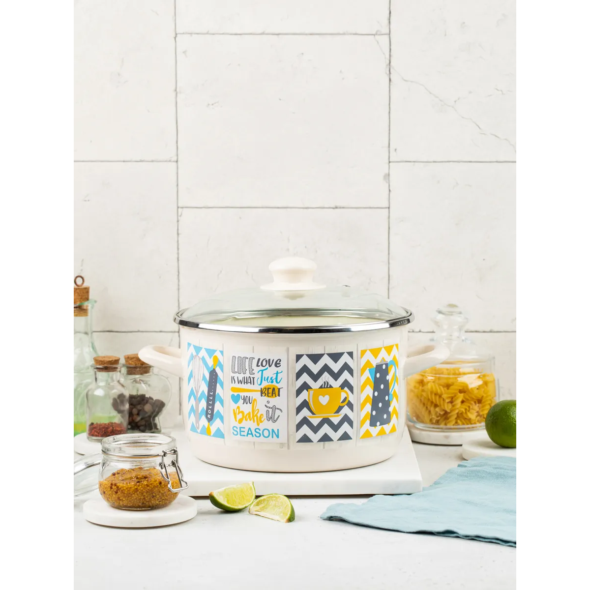 Кастрюля эмалированная Metrot Кантри 5 л 7326