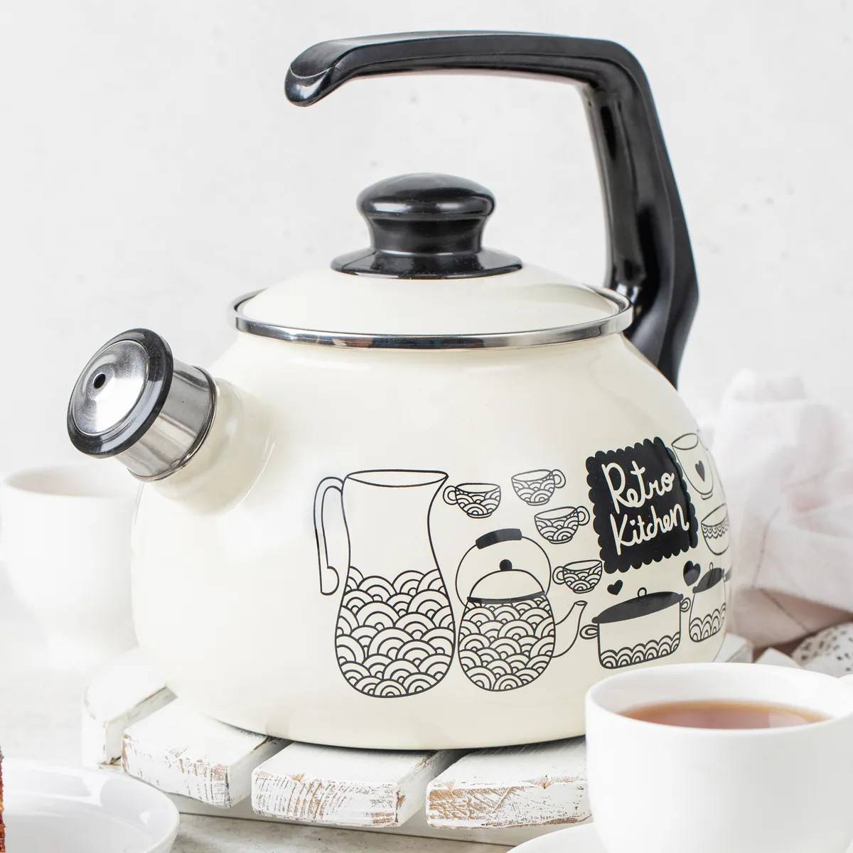 Чайник эмалированный Metrot Ретро 2.5 л 7296