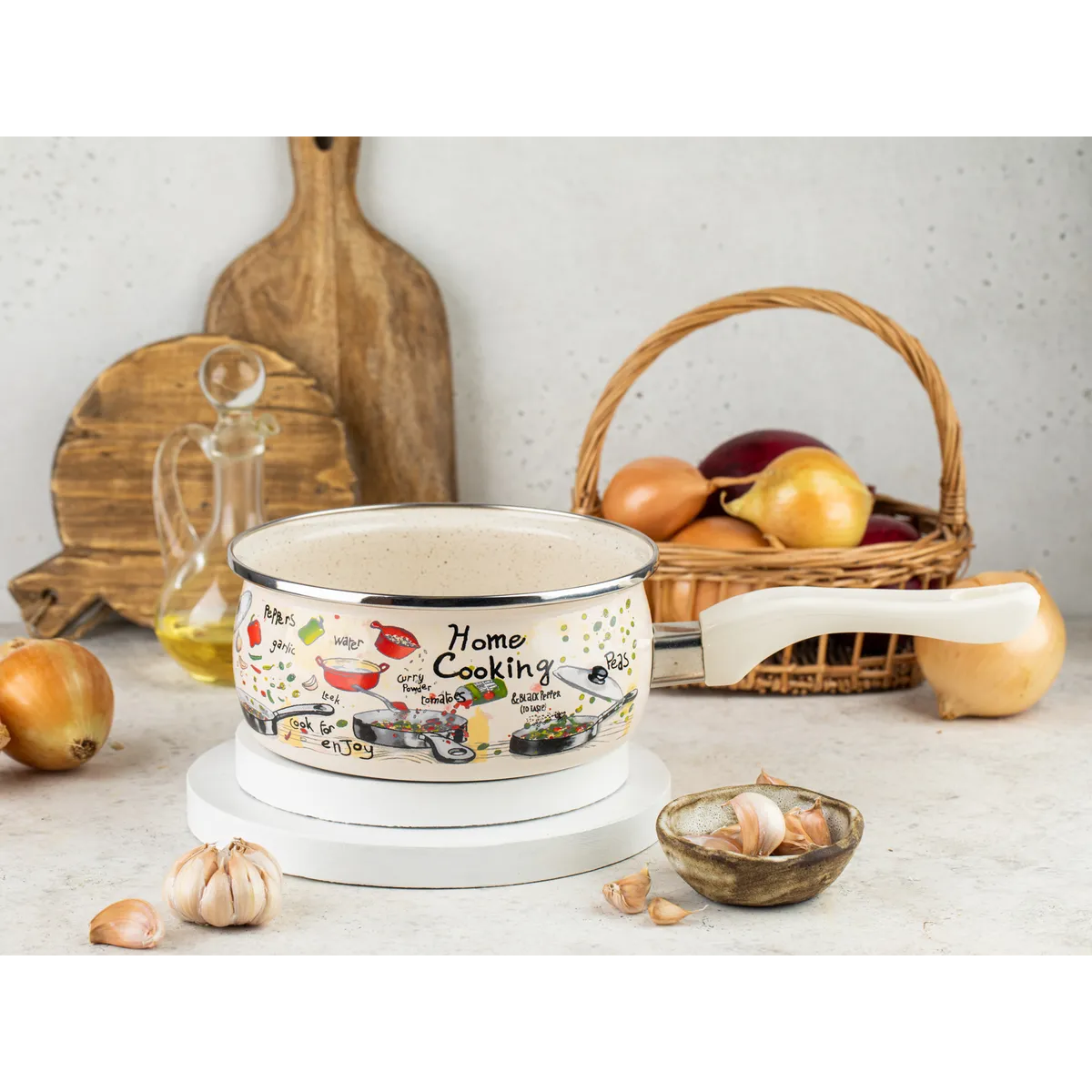 Ковш эмалированный Metrot Гурман 1,6 л 187585