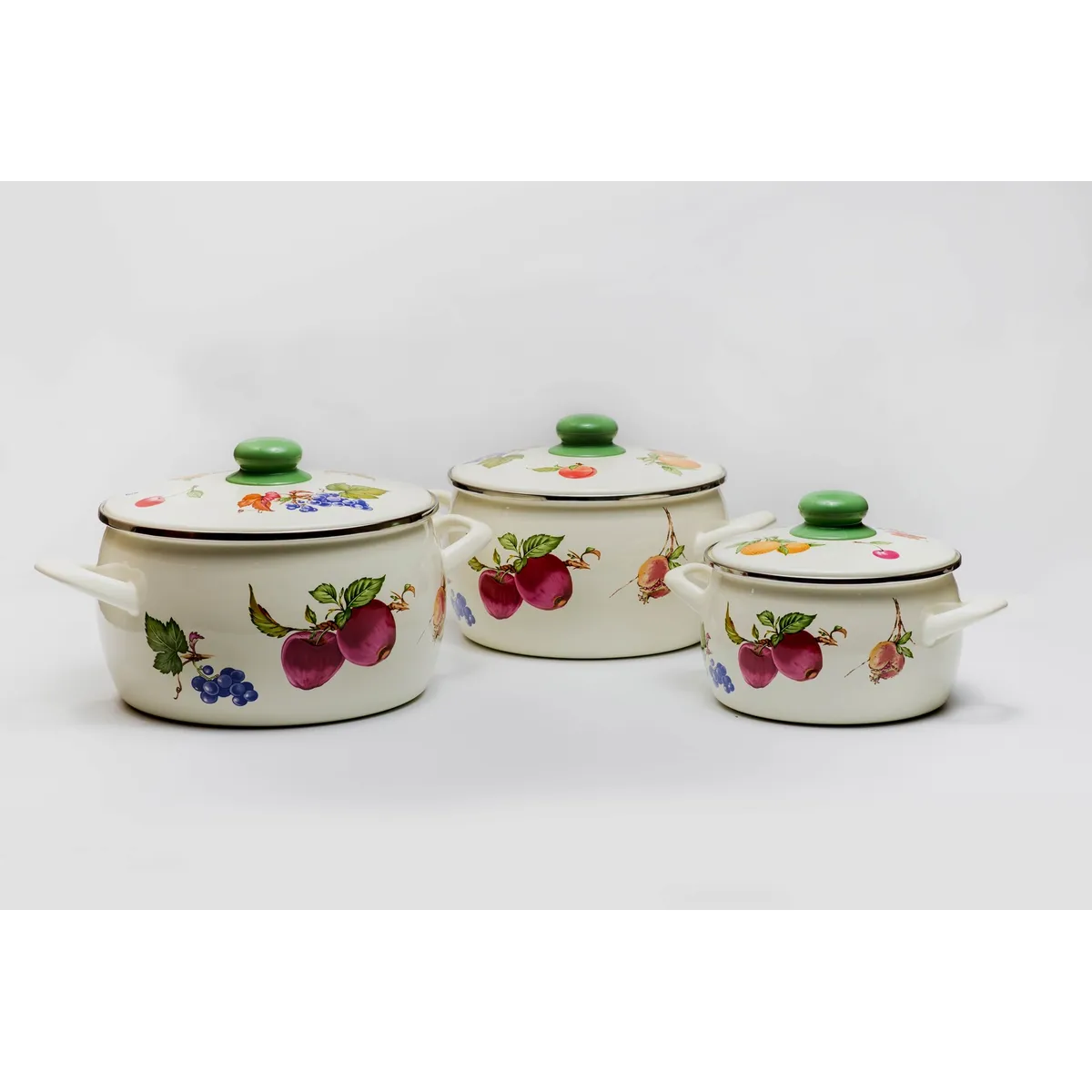 Набор кастрюль Metrot Фрукты эмалированная сталь 6 предметов 181134