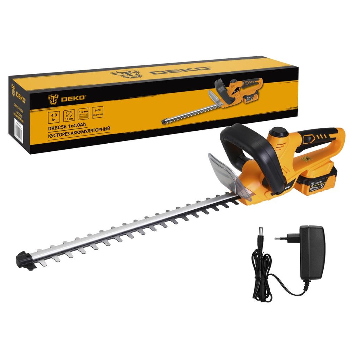 Кусторез аккумуляторный DEKO DKBC56 560 мм 1x4.0 Ач 063-4302