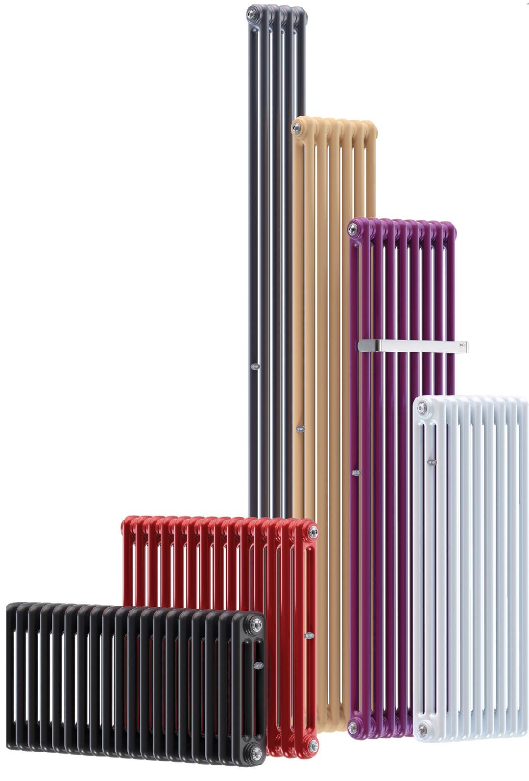 Радиатор трубчатый RIFAR TUBOG TUB 8 секций боковое подключение антрацит TUB -08-AN