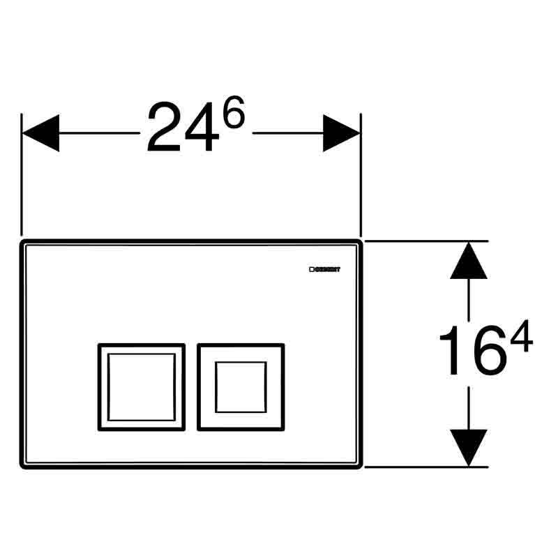 Кнопка смыва Geberit Delta50 глянцевый хром 115.135.21.1
