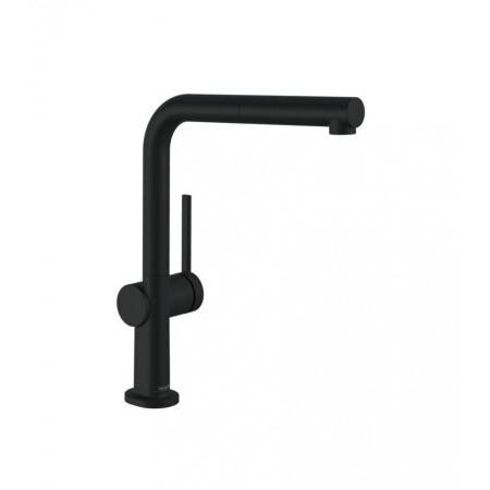 Смеситель для кухни Hansgrohe Talis M54 270 1jet с выдвижным изливом sBox черный матовый 72809670