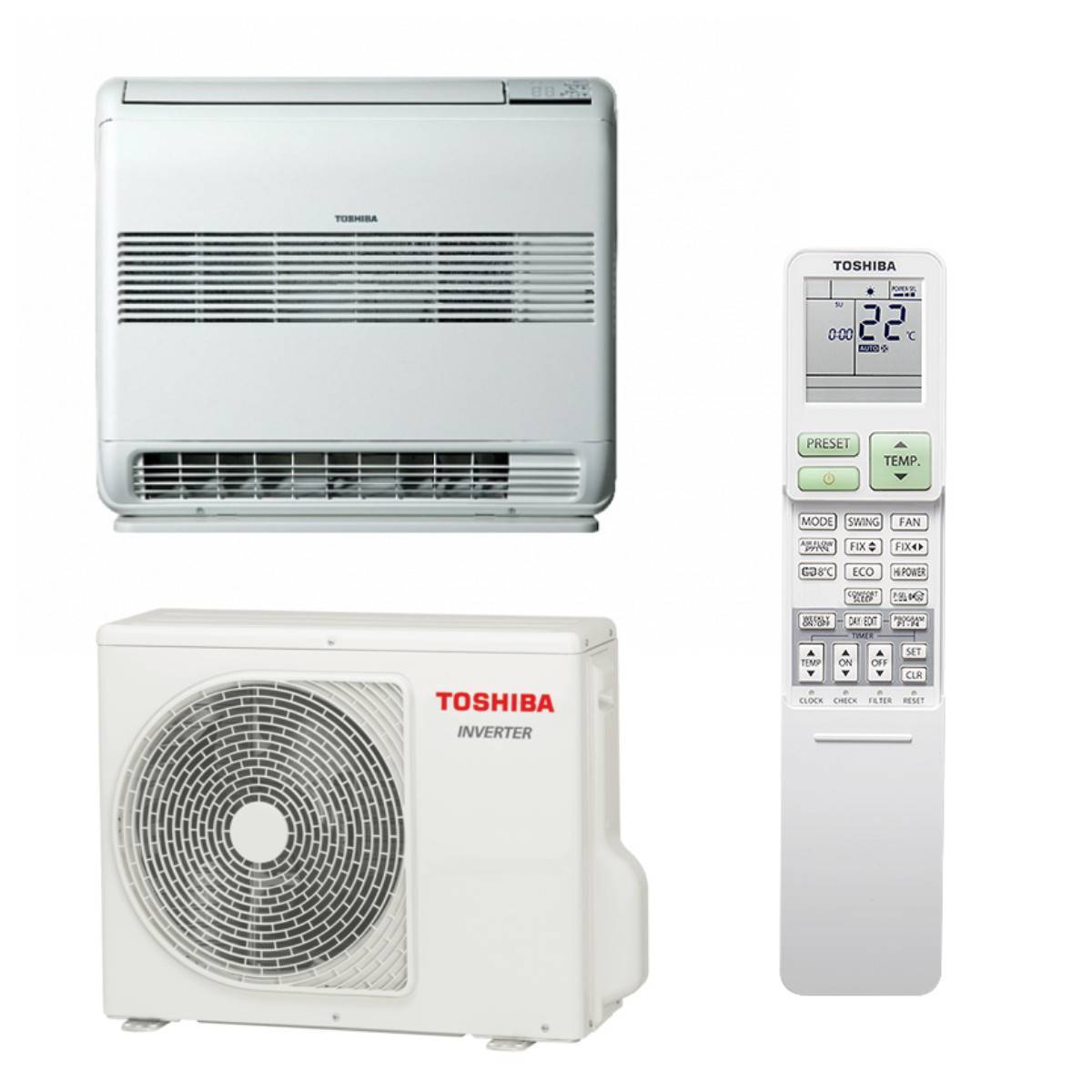 Кондиционер сплит-система напольная Toshiba CONSOLE RAS-B10J2FVG-E/RAS-10J2AVSG-E1 инверторный RAS-B10J2FVG-E/RAS-10J2AVSG-E1