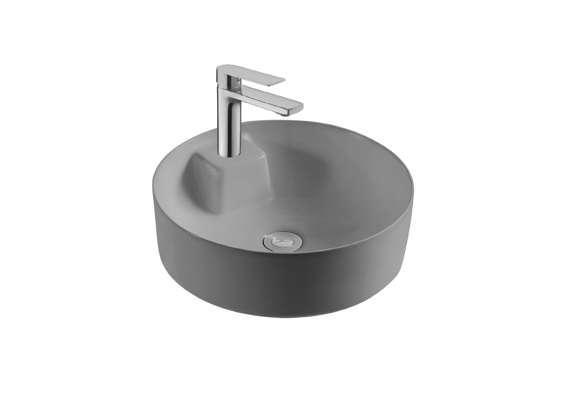 Раковина накладная AQUATON Европа 405x405x140 мм матовый серый AQ5212-MG