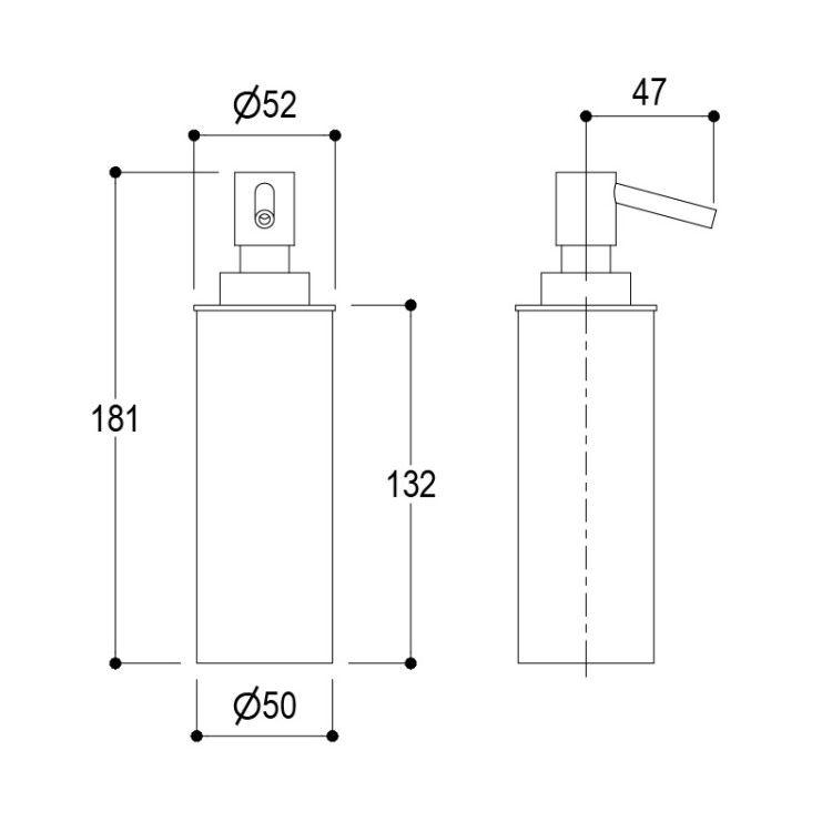 Дозатор для жидкого мыла Ritmonio Elementa Fittings настольный цвет NCS S 7010-R10B 7GS004NCSS7010R10B