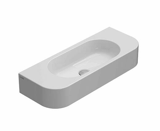 Раковина накладная Globo FORTY3 700х270х120 мм белая SCT70BI