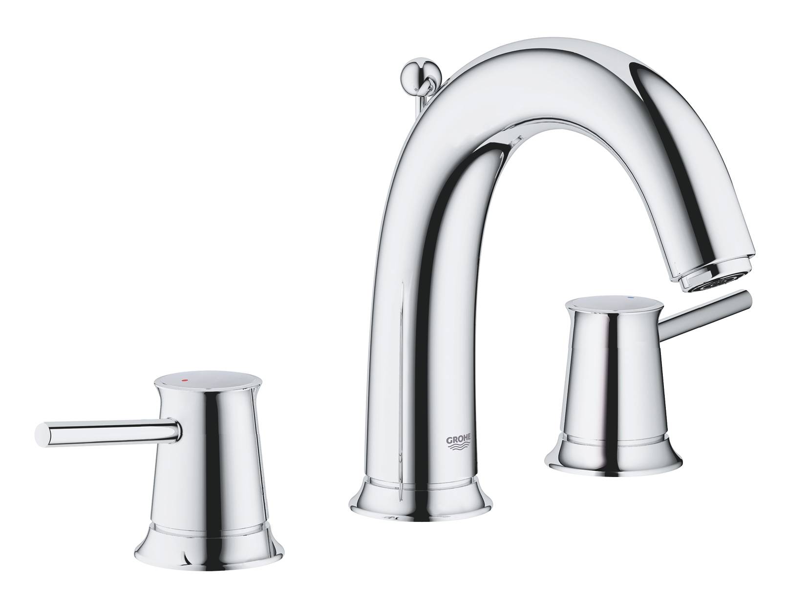 Смеситель для раковины Grohe BauClassic на 3 отверстия хром 20470000
