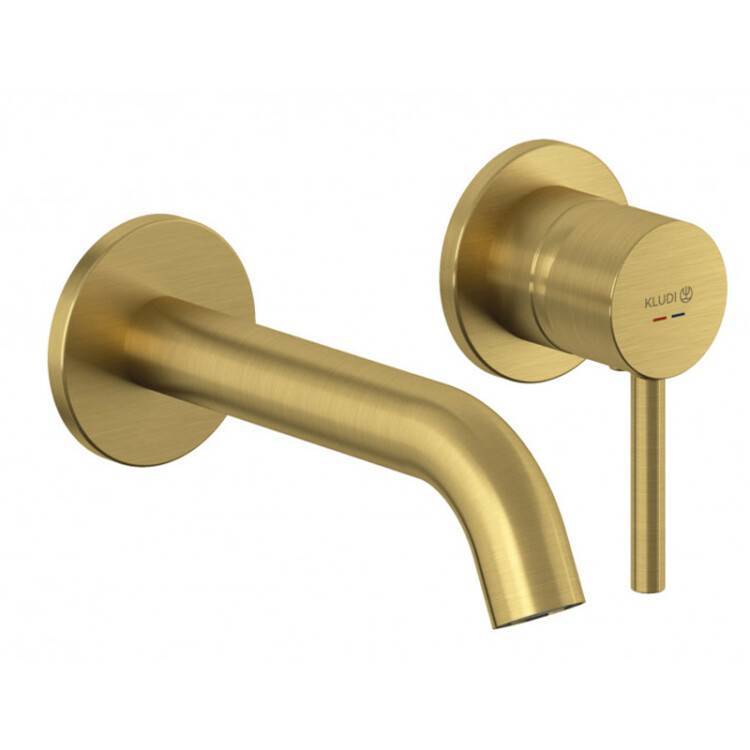 Смеситель для раковины Kludi BOZZ встраиваемый золото брашированное 38244N076