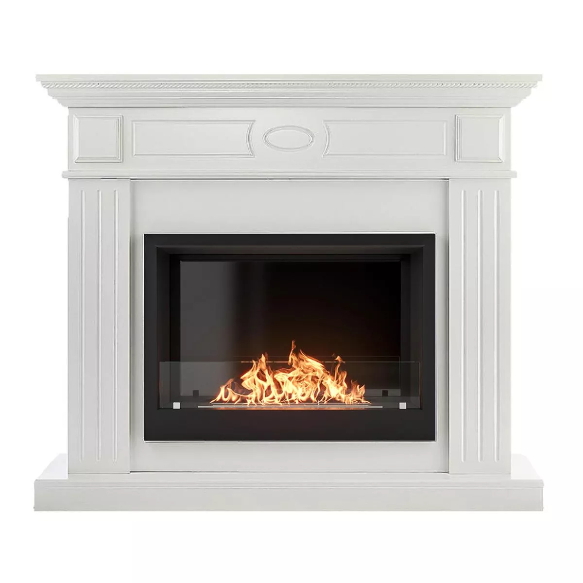 Каминокомплект Firelight Биокамин BFP/P-2520 и портал Bianco 25 белый 18010