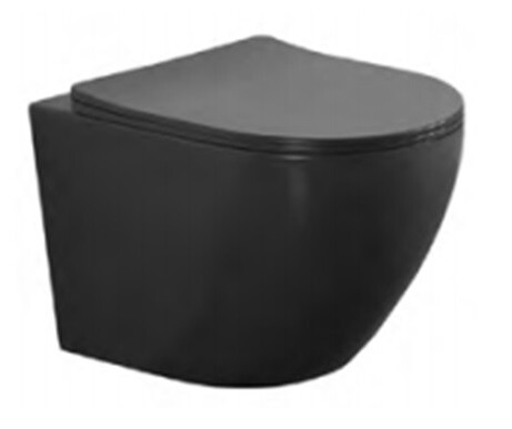Унитаз подвесной Splendy Light Tornado 365x525x320 мм с сиденьем черный матовый LI10152VTYBM