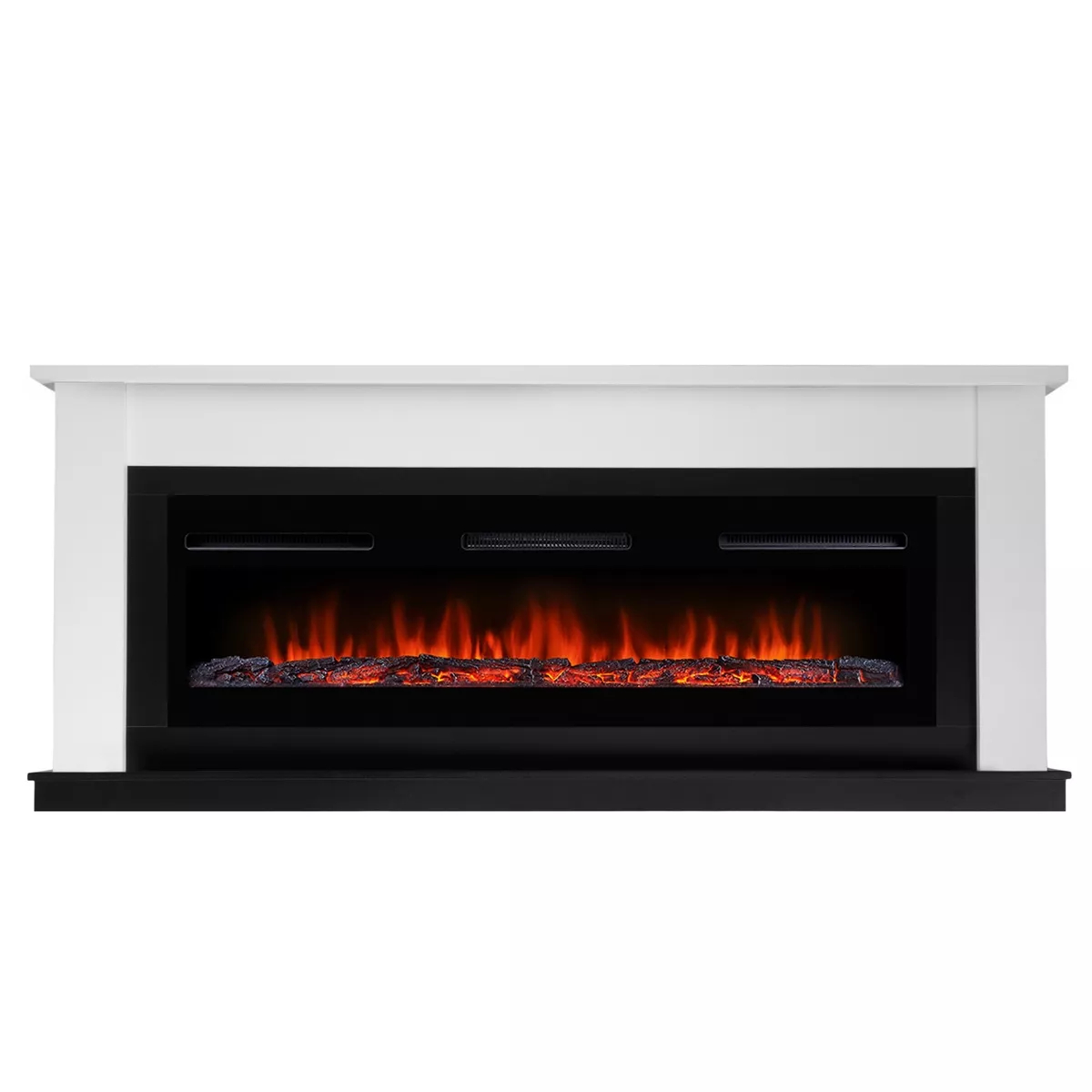 Портал для камина Firelight Canto Long белый / черный 18779