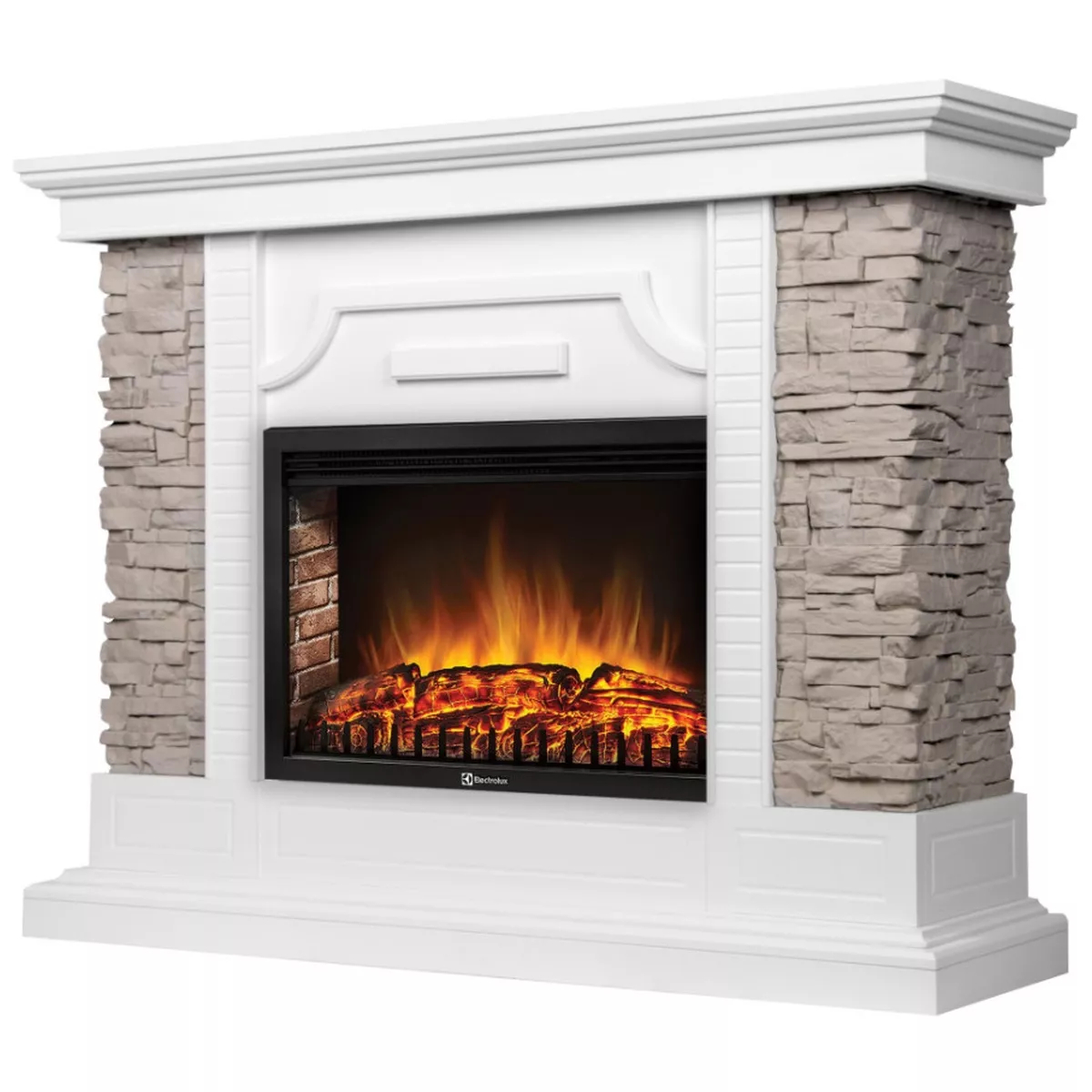 Портал для камина Firelight Florida 25 белый / серый 18808