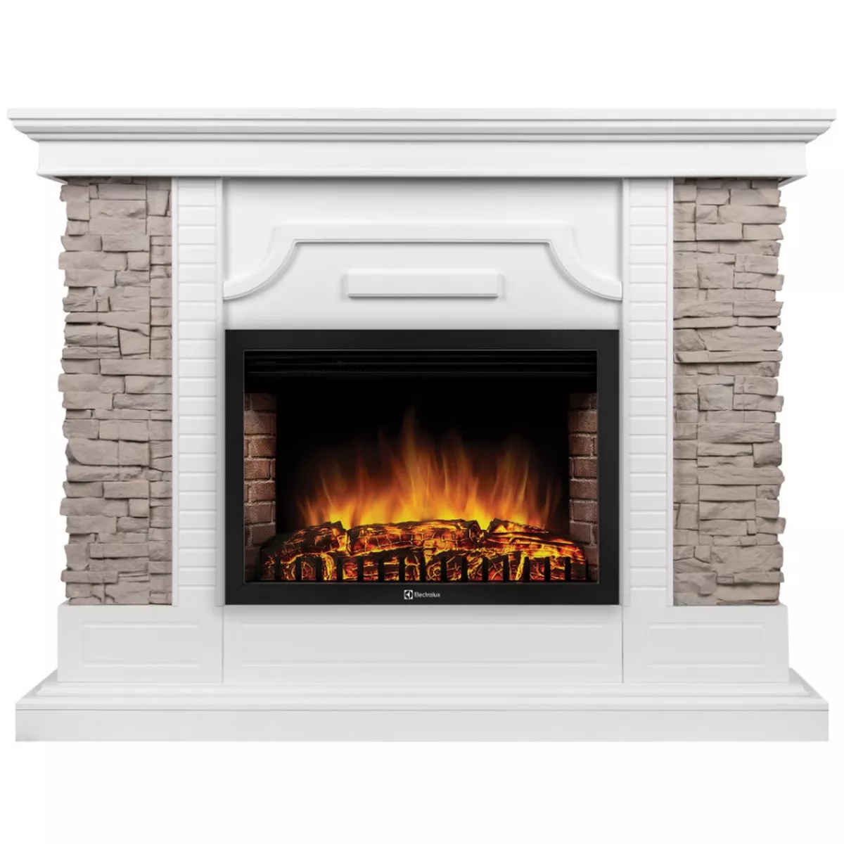 Портал для камина Firelight Florida 25 белый / серый 18808