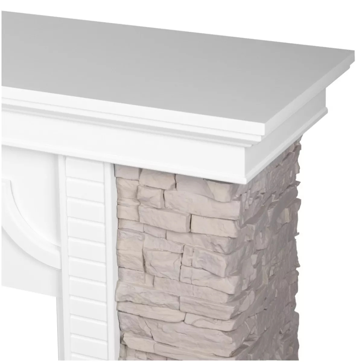 Портал для камина Firelight Florida 25 белый / серый 18808