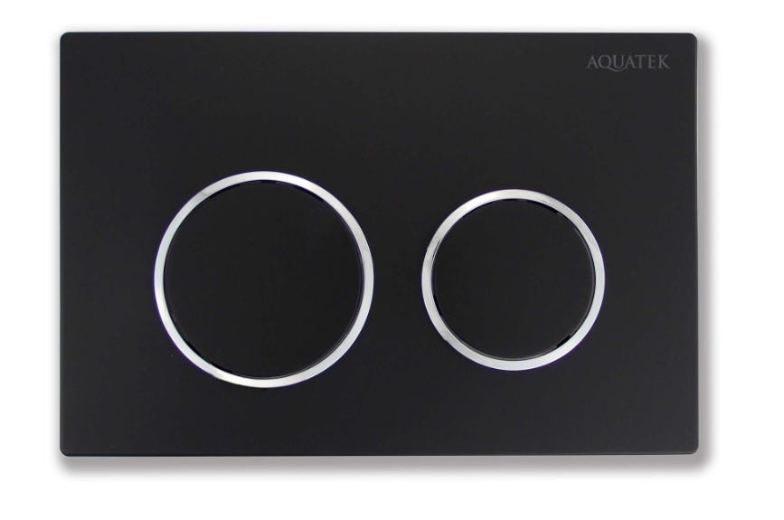 Панель смыва Aquatek Small черная матовая хром TDI-0000003