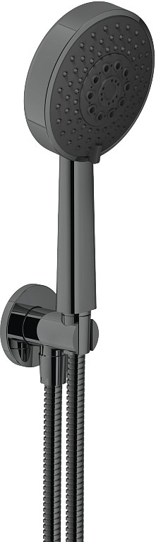 Душевой набор с шланговым подсоединением Nobili AD146/47FLP черный глянцевый