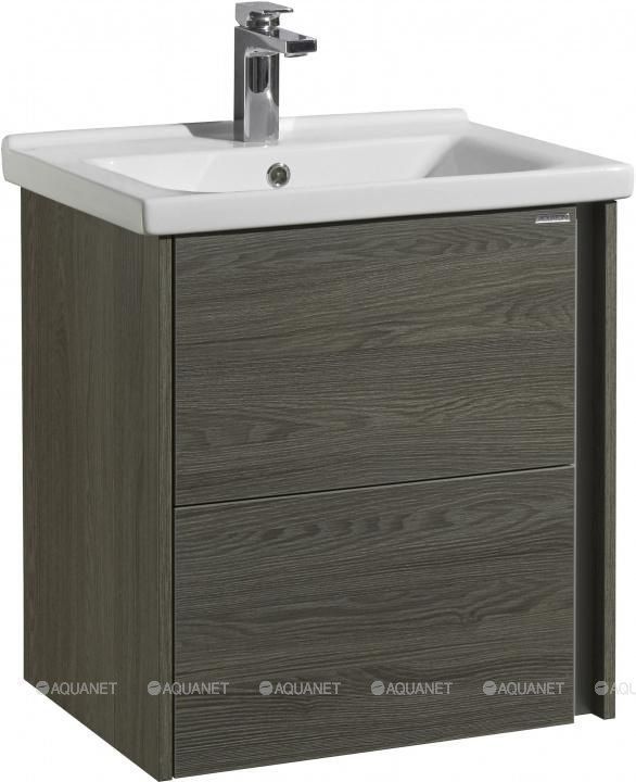 Тумба под раковину Aquanet Стоун 60 грецкий орех 1A231401SXC80