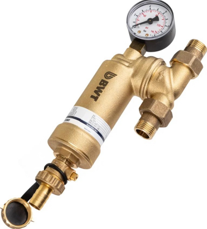 Фильтр механический поворотный BWT Guardian mini HR 3/4 с манометром 125639939