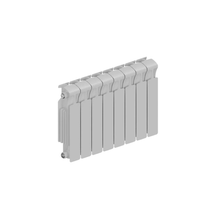 Радиатор биметаллический RIFAR MONOLIT 350 8 секций боковое подключение RAL 9016 MN-350-08