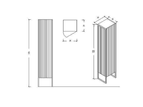 Шкаф-пенал напольный Boheme Monaco 35х30х170 см белый/хром левый 868-WCR-L