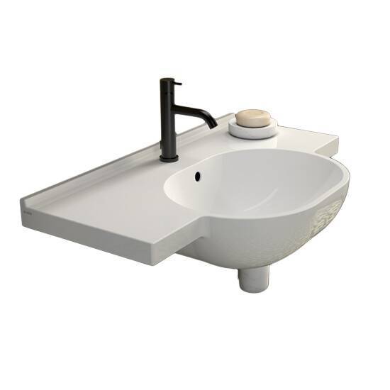 Раковина подвесная Globo MODE 800х490х200 мм белая ME080BI