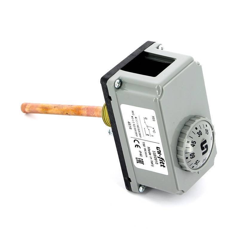 Термостат погружной Uni-Fitt ТС2 0-90 °C гильза 100 мм 338I0910