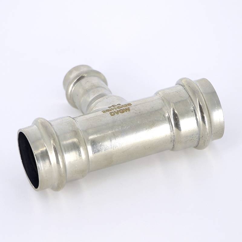 Тройник пресс IBP >B< Press Inox 28х15х28 мм нержавеющая сталь PS5130 0281528