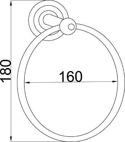 Полотенцедержатель-кольцо Boheme Brillante 16х16х18 см хром 10434
