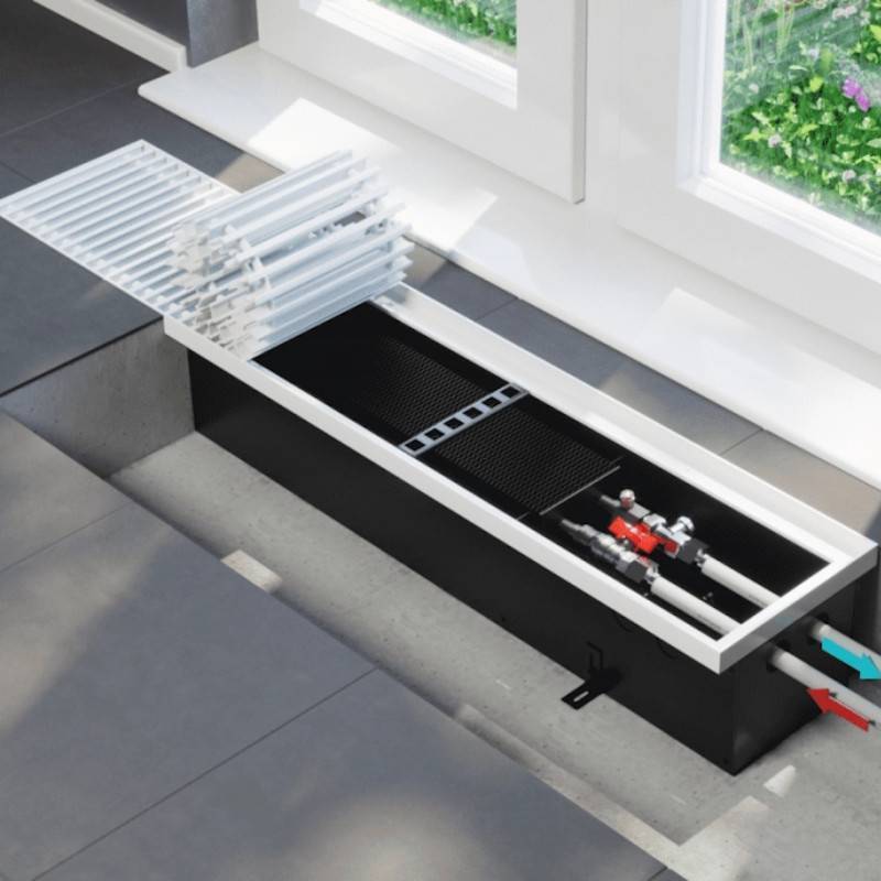 Внутрипольный конвектор Wilma Vitron 150х260х2600 мм 4-трубный естественная конвекция ВК.150.260.2600.4ТК