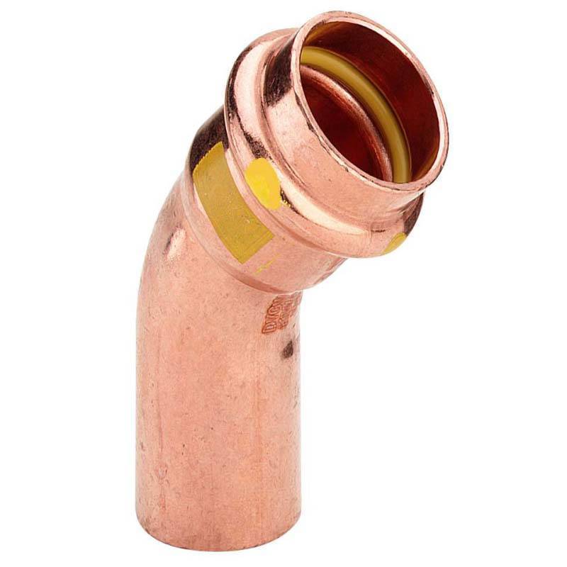 Угол-вставка 45° пресс Viega Profipress G 22 мм медь 345693