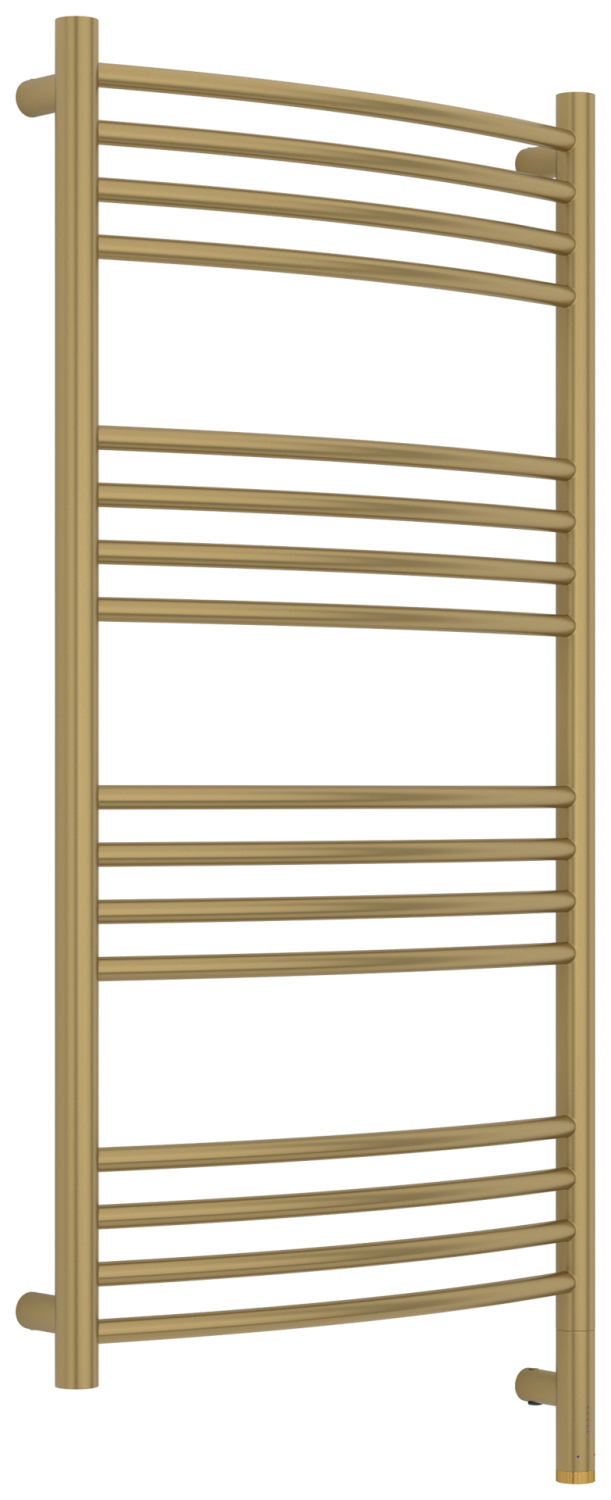 Полотенцесушитель электрический Сунержа Богема 3.1 выгнутая 500х1000 мм правый золотой шёлк матовый 32-6003-1050