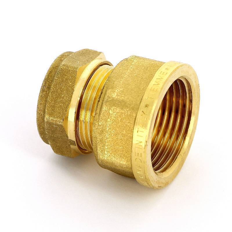 Муфта обжимная Tiemme 1100 22 мм х 1 ВР латунная 1100039