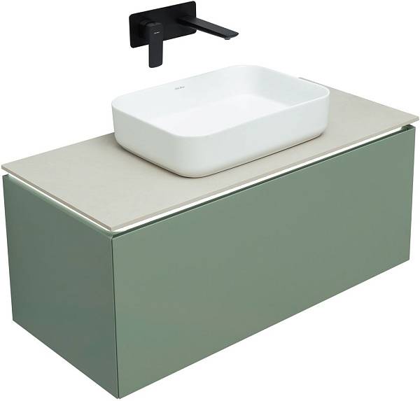 Тумба под раковину Allen Brau Infinity 100 см зеленый/серый 1.21004.CGM
