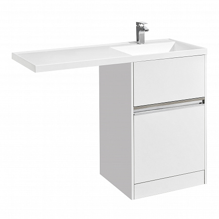 Комплект AQUATON Лондри 60 тумба и раковина Лондри 120 правая 1A2359K0LH010