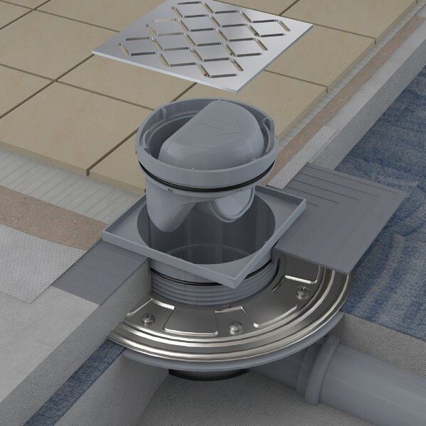 Трап для душа RAVAK SN501 105x105/50 мм нержавеющая сталь X01435