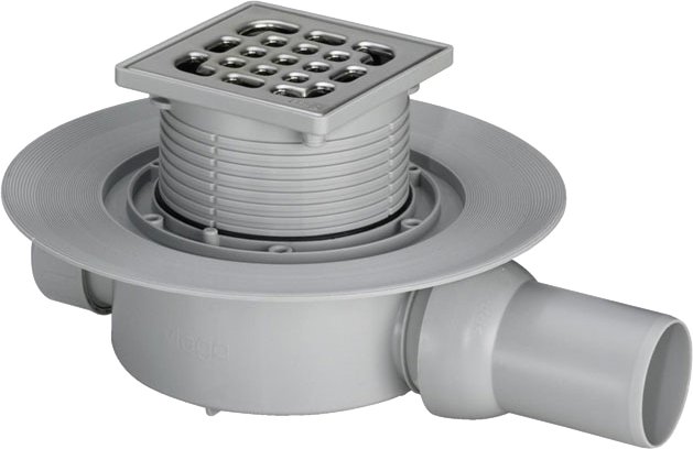 Трап для душа Viega Advantix с сухим затвором и решеткой 100х100 мм 583217