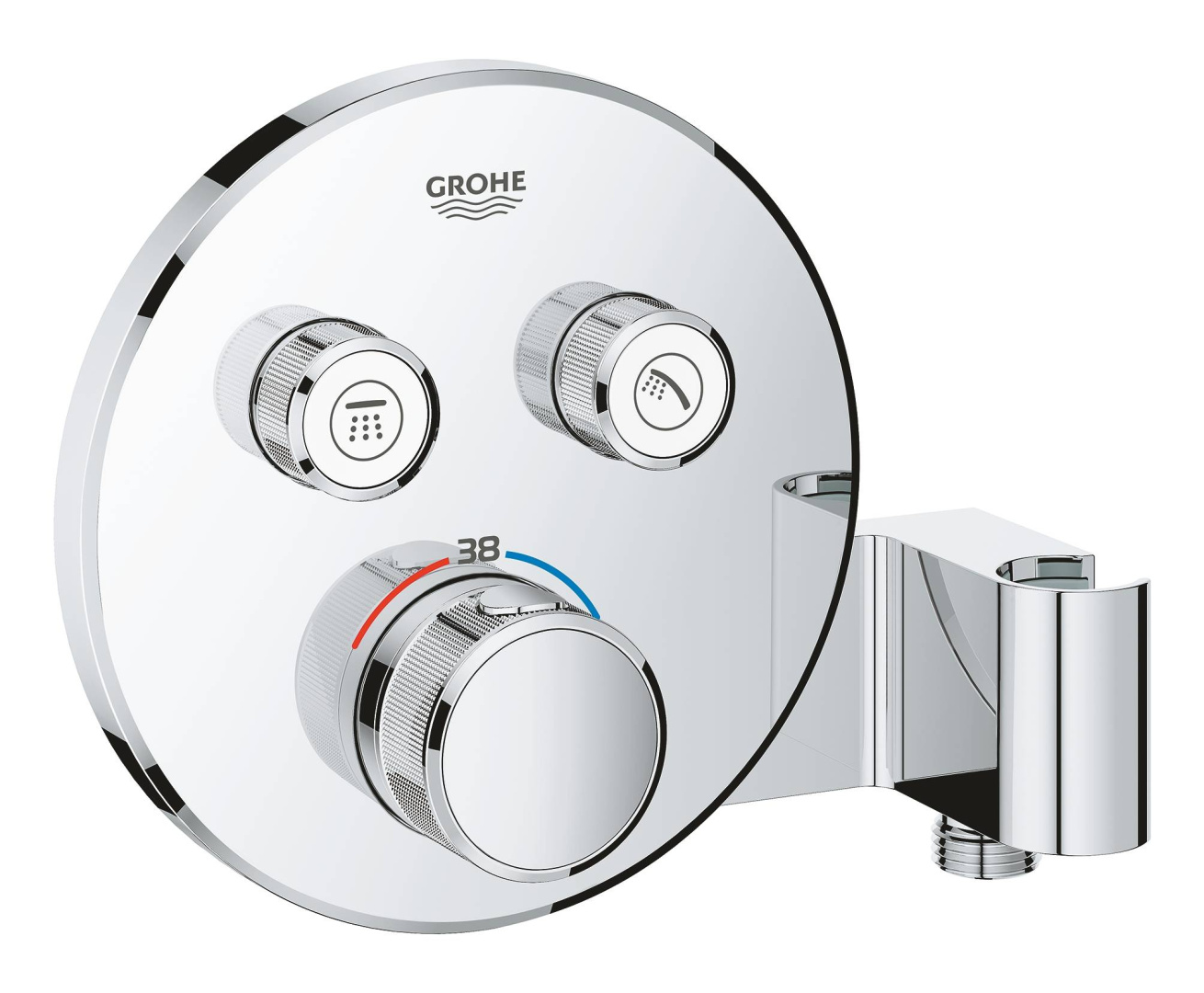 Термостат для душа GROHE Grohtherm SmartControl внешняя часть на 2 выхода с держателем хром 29120000