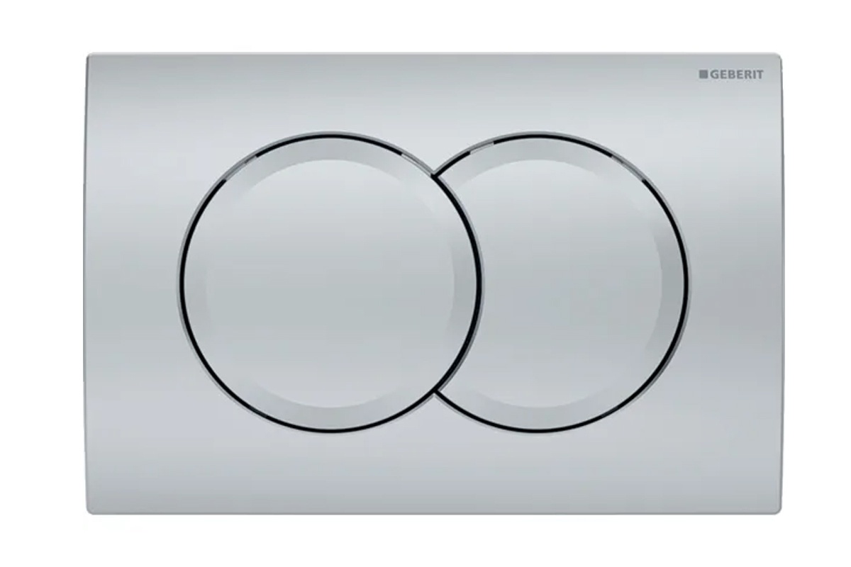 Смывная клавиша Geberit Delta01 для двойного смыва матовый хром 115.107.46.1