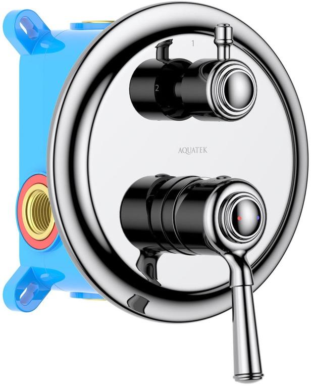 Смеситель для ванны встраиваемый Aquanet Классик 2 режима комплект AQ1546CR