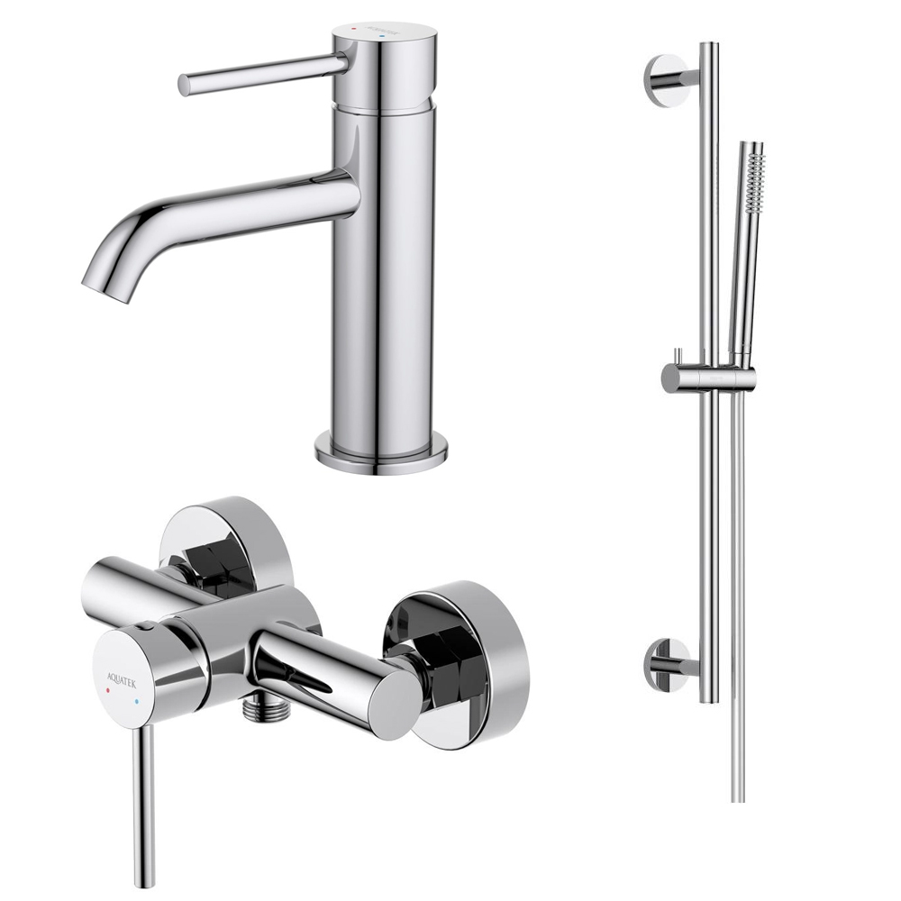 Набор смесителей 3 в 1 Aquanet Европа AQ1331CR (AQ1310CR+AQ1360CR+AQ2012CR) AQ1331CR