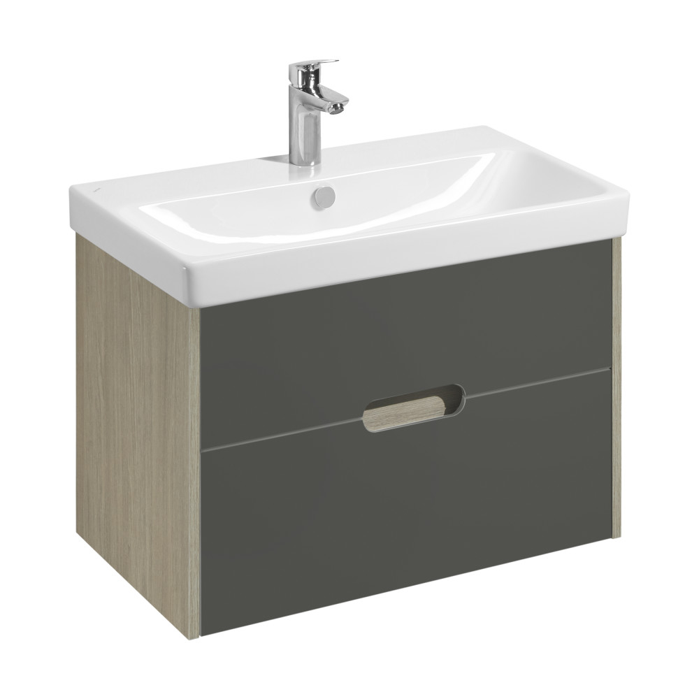 Комплект тумба-умывальник Aquaton Оливия 80 Дуб Ойстер и раковина Адриана 80 1A2831K0OLUG0