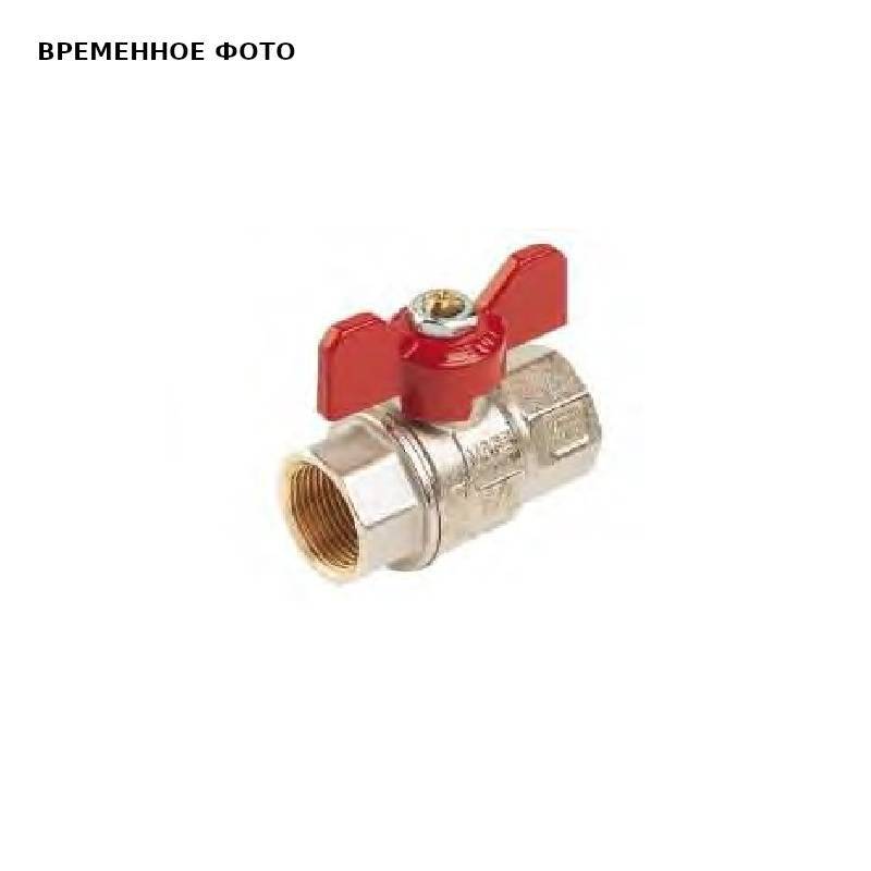 Кран шаровой Bugatti Uragano 220 3/4 ВВ ручка бабочка красная 2200006