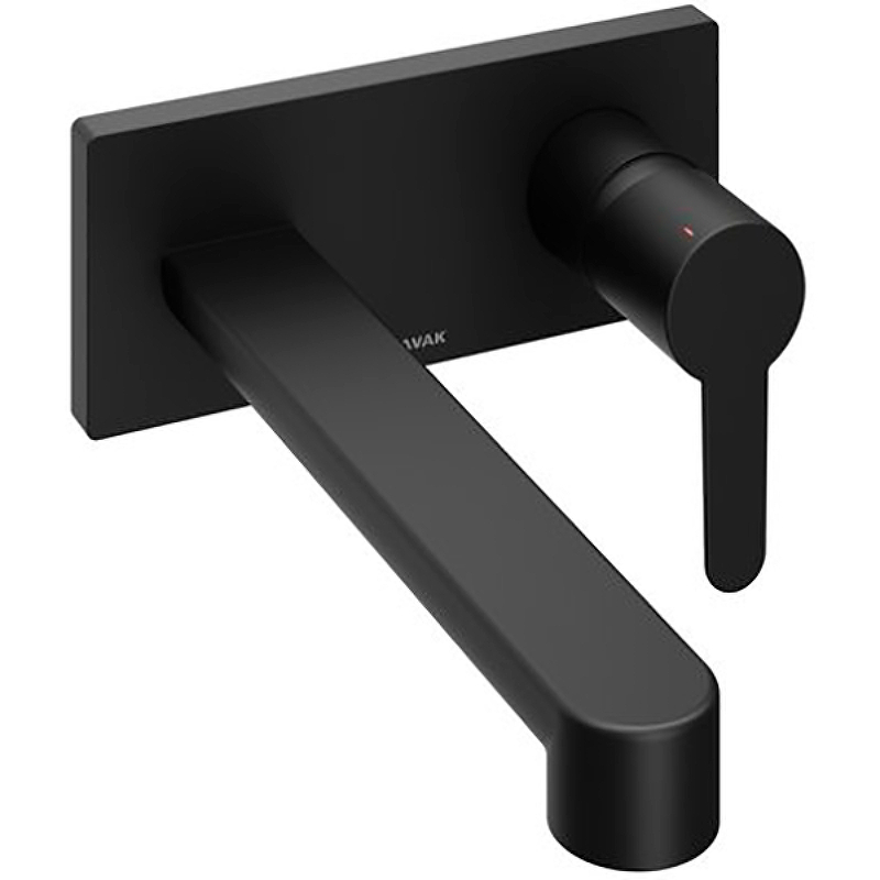 Смеситель для умывальника RAVAK Puri PU 019.20 настенный монтаж черный X070184