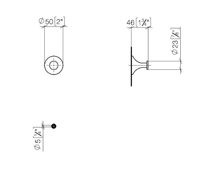 Крючок Dornbracht Vaia одинарный 50x46x50 мм бронза сатинированная 83251809-42