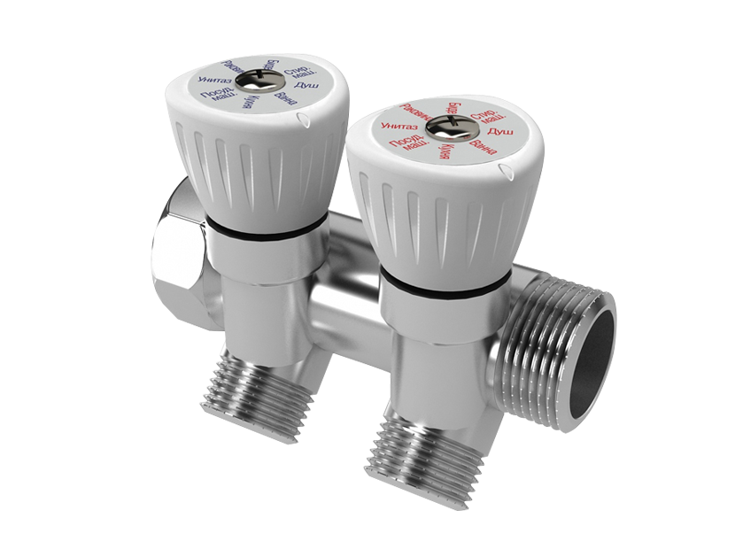 Коллектор с регулировочными вентилями Royal Thermo 3/4 x 1/2 2 выхода 1042922