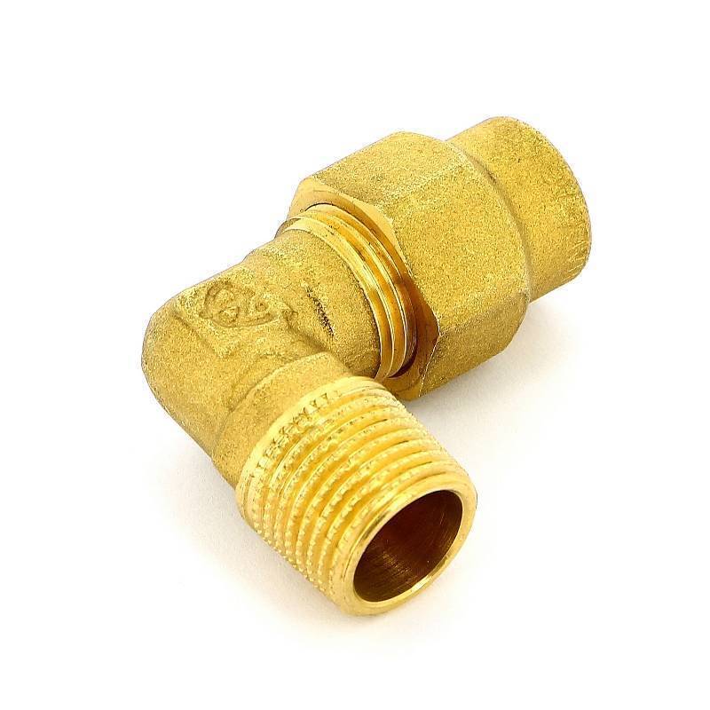 Угольник обжимной Tiemme 15х1/2 НР для газа 1150013