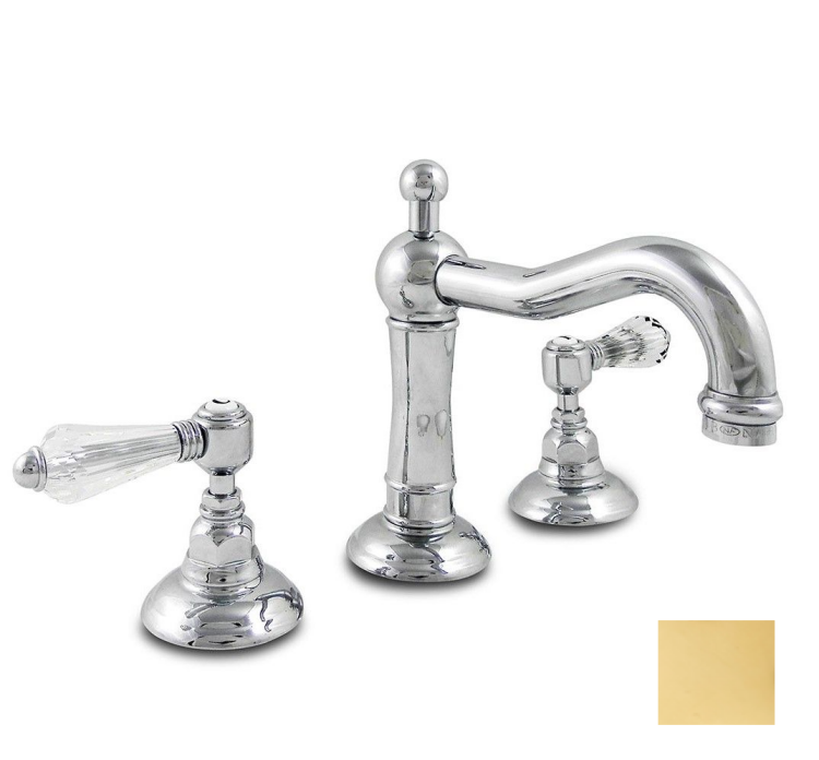 Смеситель для раковины Nicolazzi Half Dome Crystal вентильный цвет золото 1409GO34
