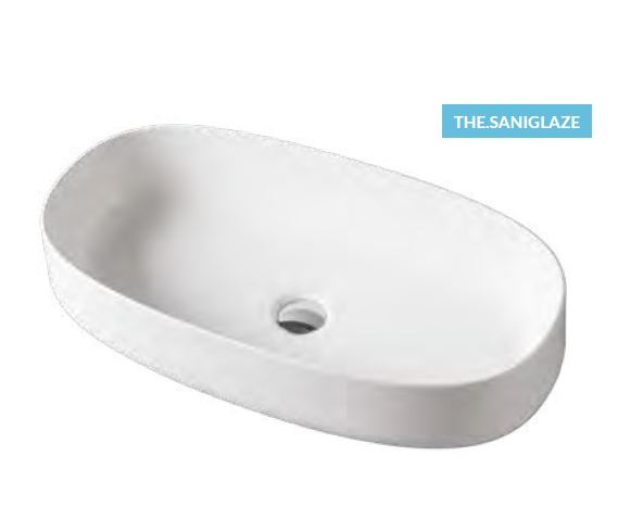 Раковина накладная Artceram Cognac 680x350 мм без отверстия Saniglaze белый COL0050134